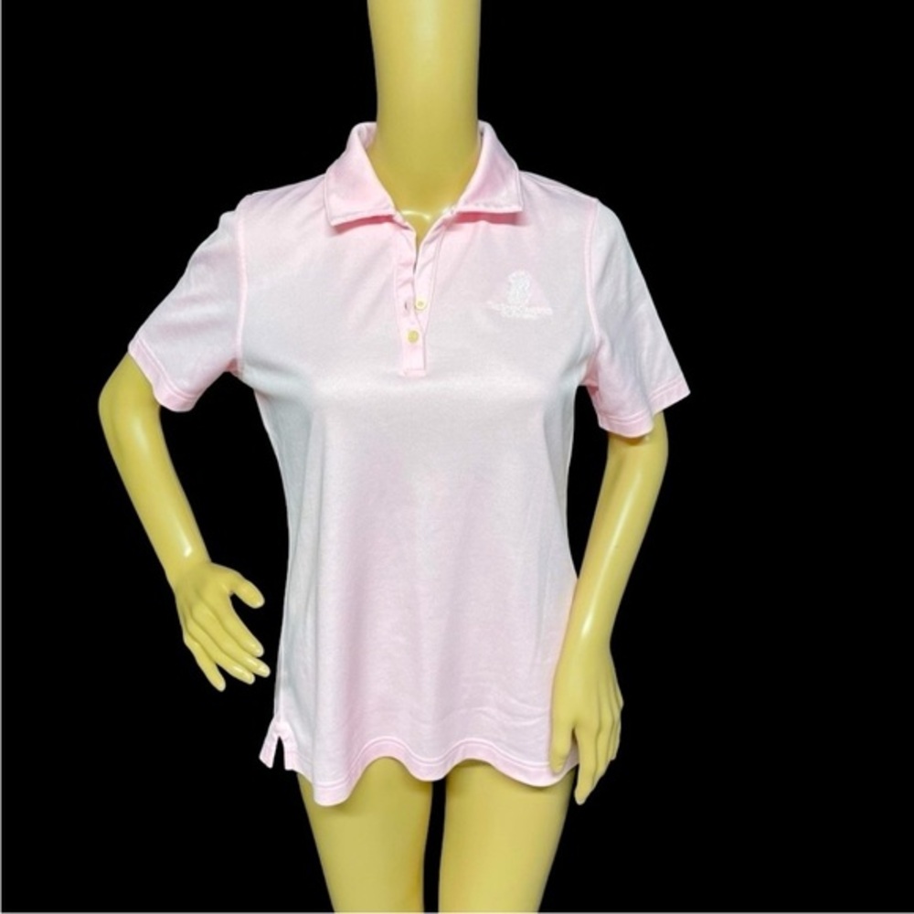 The Ritz Carlton St Thomas Light Pink M Earth Tech Super Dry Golf Polo in EUC